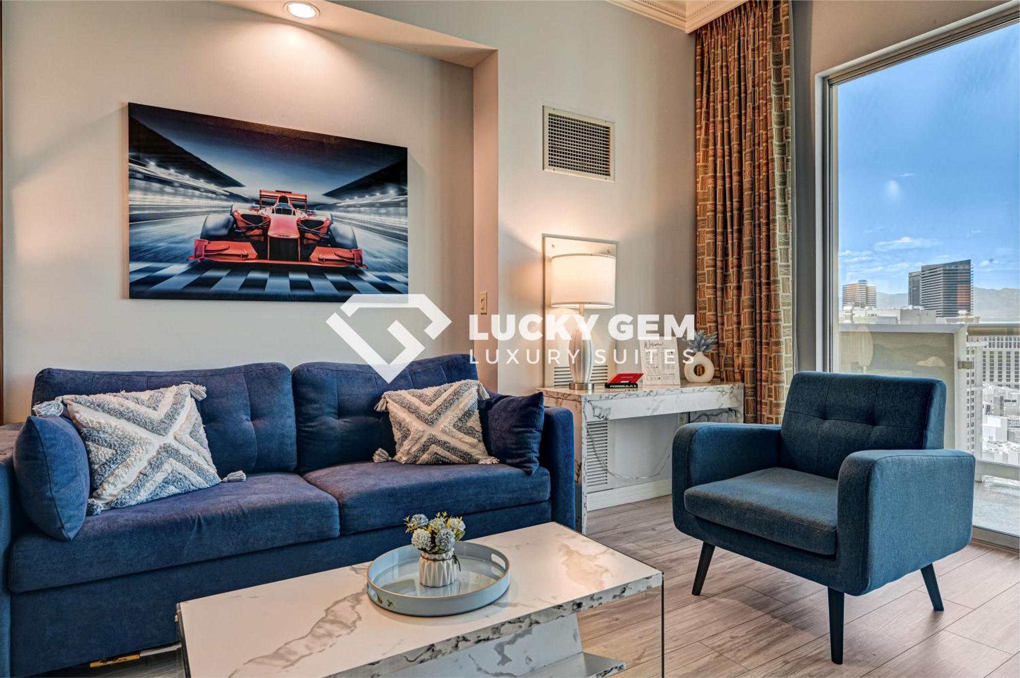 Lucky Gem Penthouse & Luxury Suites At Signature Resort, Balcony Strip View 3505 라스베이거스 외부 사진