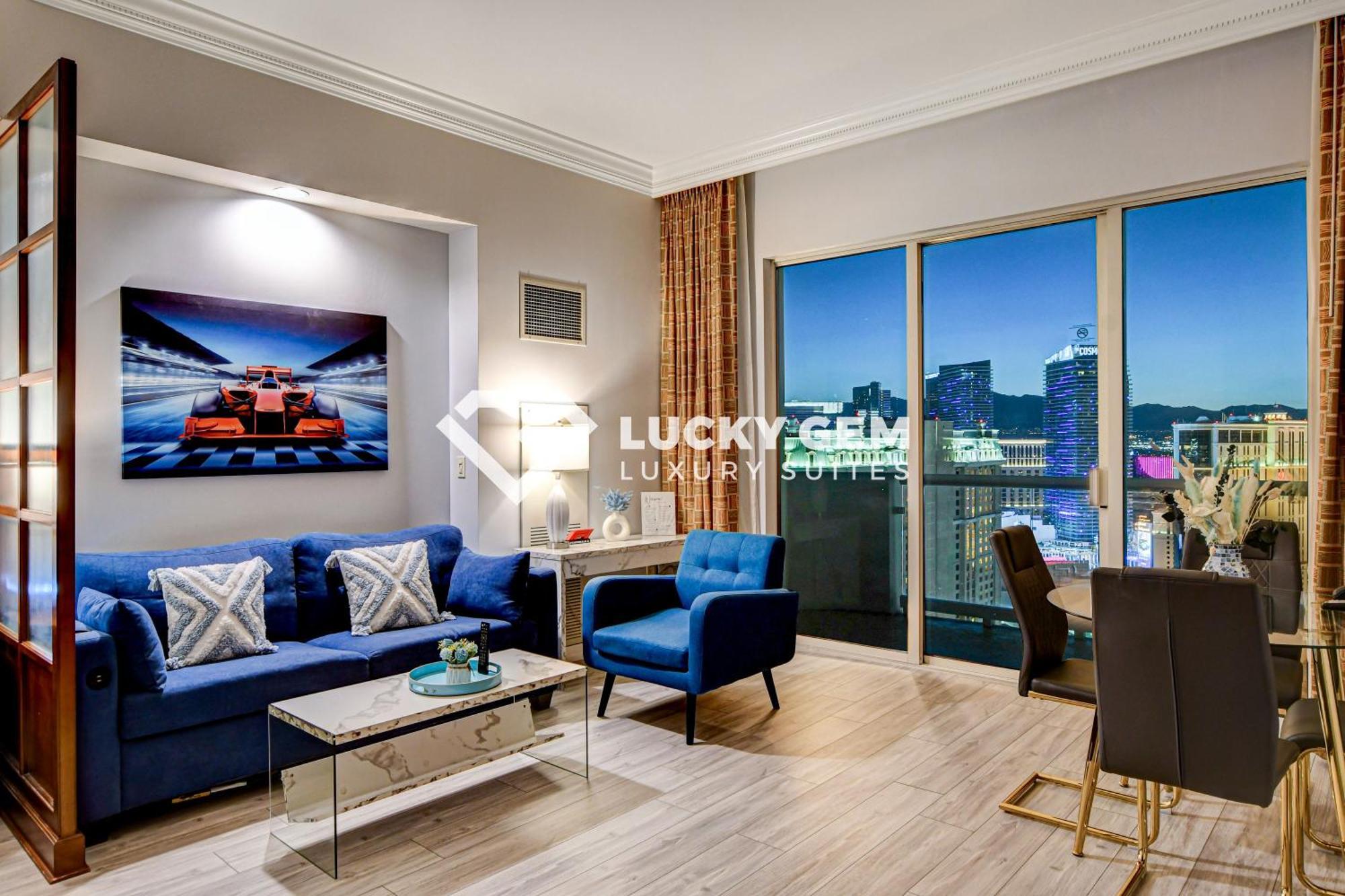 Lucky Gem Penthouse & Luxury Suites At Signature Resort, Balcony Strip View 3505 라스베이거스 외부 사진